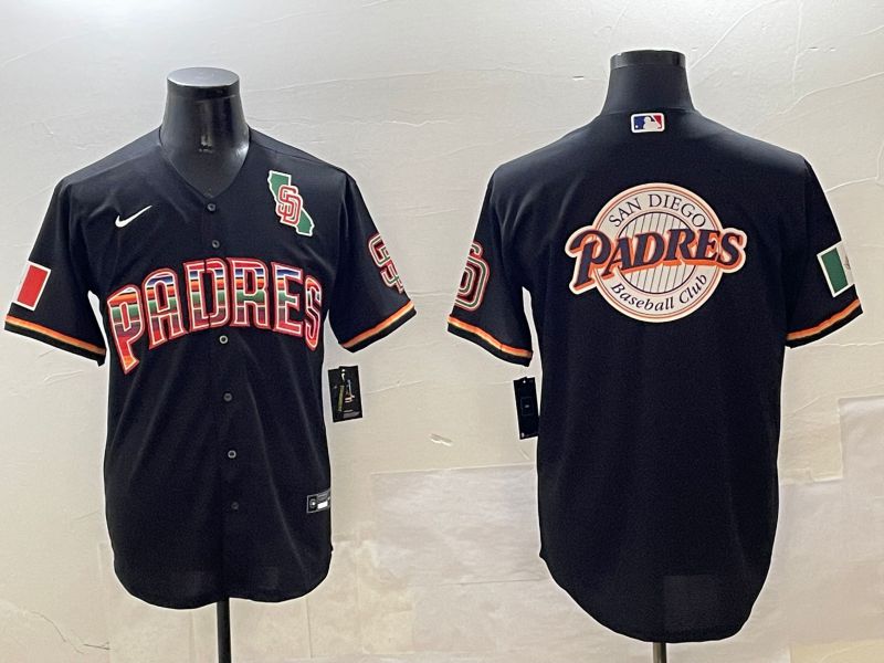 Men San Diego Padres Blank Black Fashion Game 2025 Nike MLB Jersey style 10